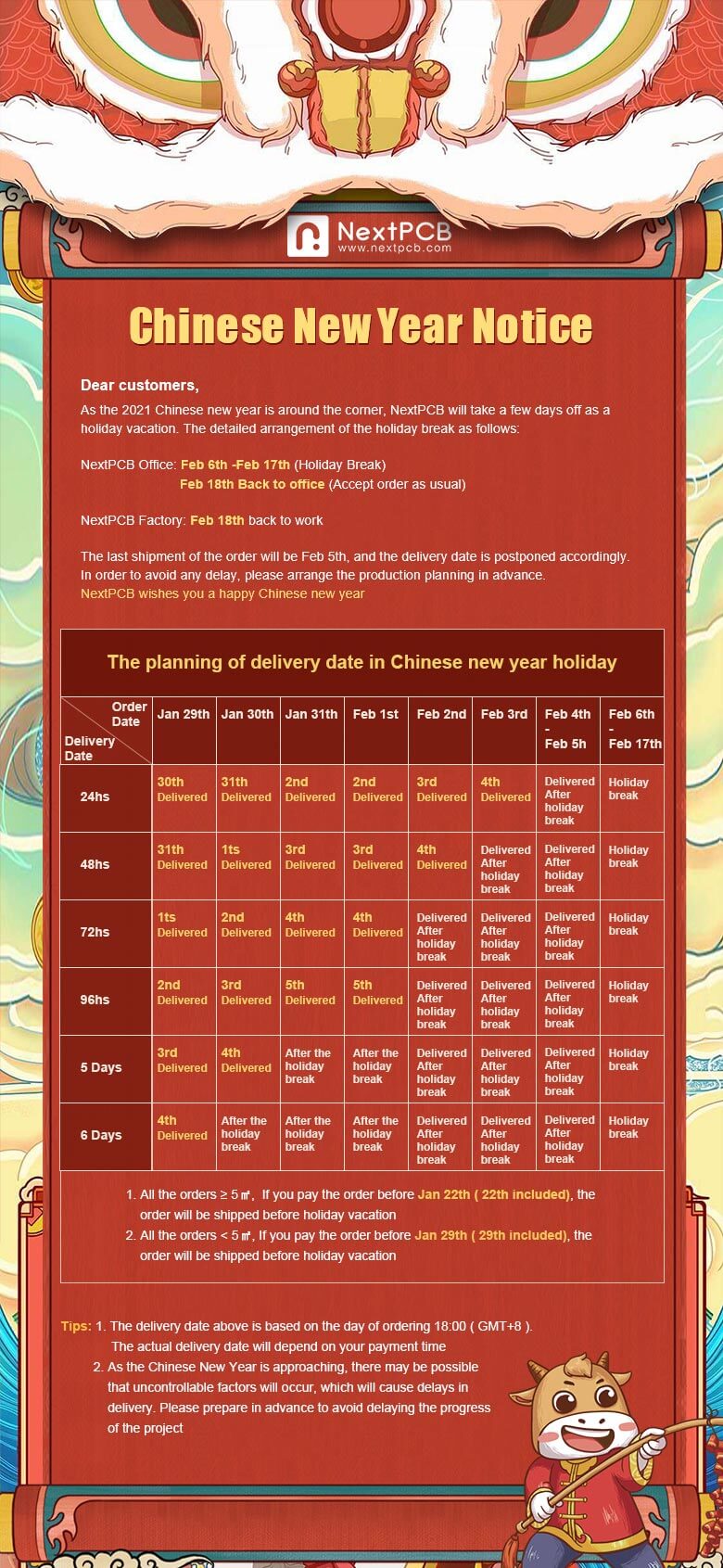 Holiday Notice